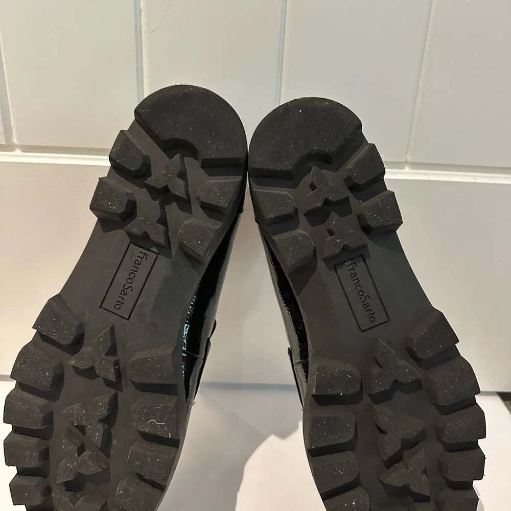 Franco Sarto Black Chunky Platform Loafers - Picture 4 of 4